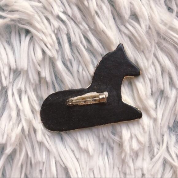 Vintage Handmade Zebra Brooch Pin - Picture 4 of 4